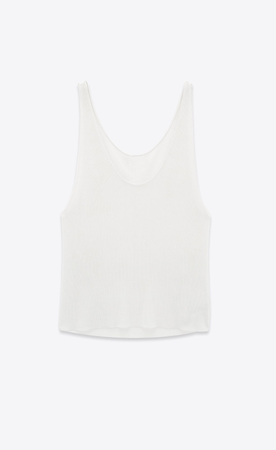 Saint Laurent TANK TOP IN RIBBED KNIT