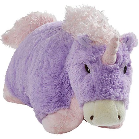 Pillow Pets Signature Stuffed Animal Plush Toy 18", Lavender Unicorn, Animals & Figures - Amazon Canada