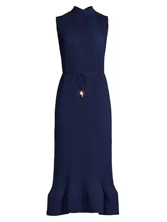 Shop Milly Melina Pleated Midi Dress | Saks Fifth Avenue