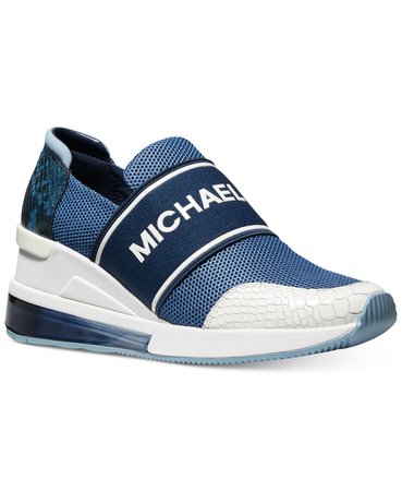 Michael Kors Felix Trainer Extreme Sneakers & Reviews - Athletic Shoes & Sneakers - Shoes - Macy's blue