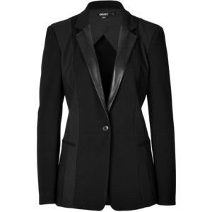 DKNY Blazer with Leather and Mesh Detailing