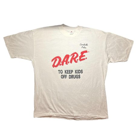 1990s Vintage Dare White T-shirt Size-... - Depop