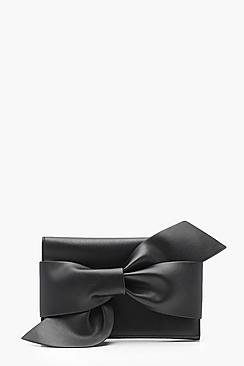 Louise Oversized Bow Clutch With Chain