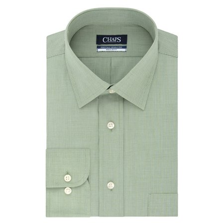 Men's Chaps Essentials Wrinkle Free Regular-Fit Spread Collar Dress Shirt | Kohls