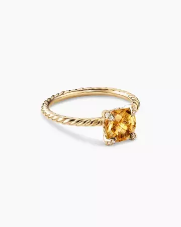 Renaissance Ring in 18K Yellow Gold with Madeira Citrine, 2.3mm | David Yurman