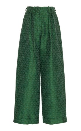 Patterned Jacquard Linen-Blend Pants by Rosie Assoulin | Moda Operandi