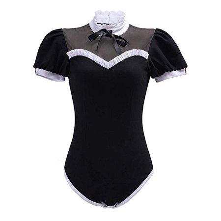Amazon.com: Littleforbig Adult Baby Diaper Lover (ABDL) Button Crotch Adult Baby Onesie Bodysuit – Maid Suit M Black: Clothing