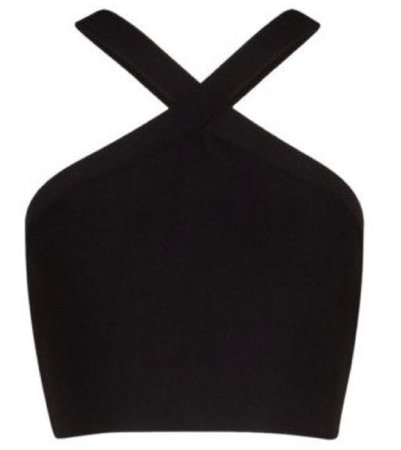 black cross neck top