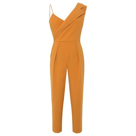Peak Lapel Tailored Jumpsuit - Yellow & Orange | Femponiq London | Wolf & Badger