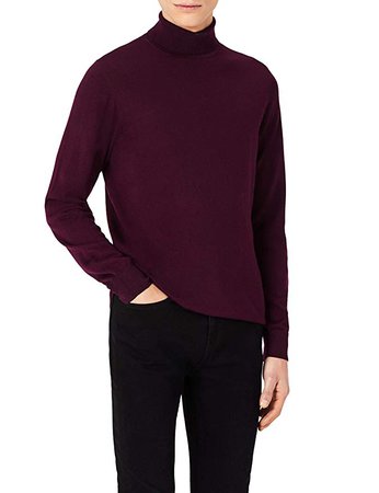 Amazon.com: Amazon Brand - Meraki Men's Lightweight Merino Wool Turtleneck Sweater: Clothing