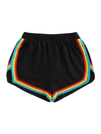 Rainbow shorts discovered by ohsopeachykeen on We Heart It