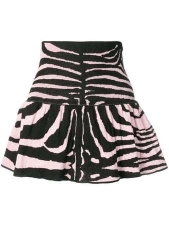 Laneus zebra print mini skirt