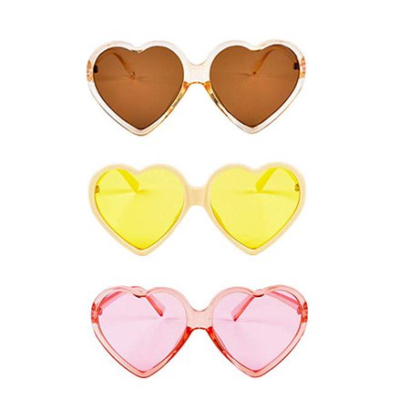 Amazon.com: LAVOA Heart Shaped Retro Cateye Sunglasses for Women, Party Favors Supplies, Red Pink Beige White Black Leopard Eye Wears (1 Pack), Medium: Clothing