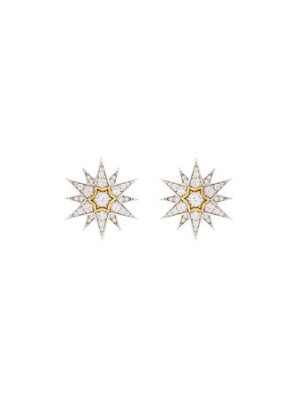 Apples & Figs Celestial Crystal Star Earrings - Farfetch