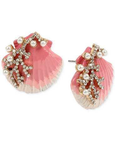 Seashell Pink Stud Earrings