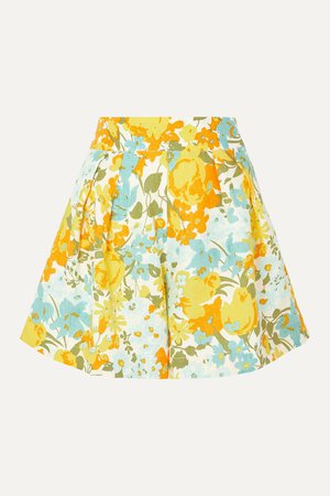 Yellow Ondine floral-print linen shorts | Faithfull The Brand | NET-A-PORTER
