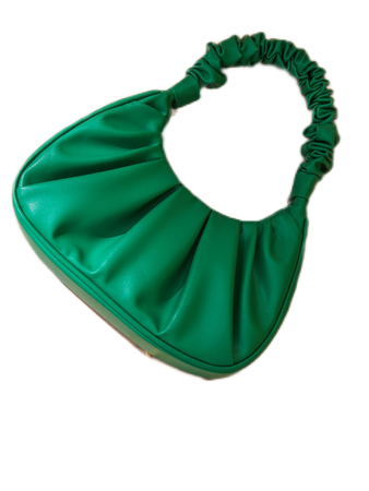 PLT- green extreme ruched handle shoulder bag