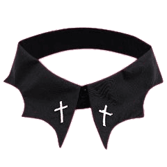 bat wing cross collar