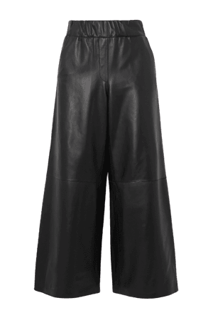 LOEWE Leather wide-leg pants