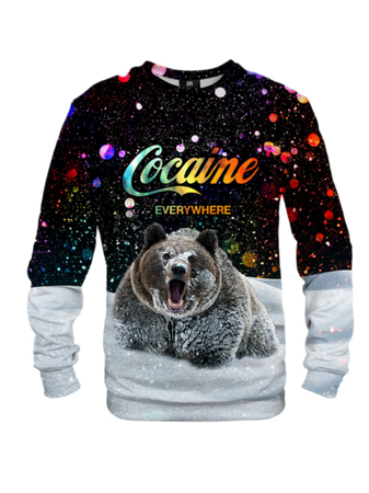 funny cocaine bear sweater tops shirts