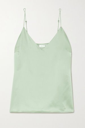 Green Gwyneth silk-satin camisole | Anine Bing | NET-A-PORTER