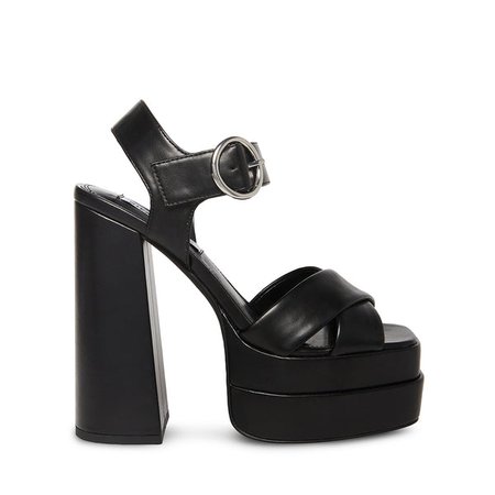 CHARMED Black Sandals | Women's Black Designer Sandals – Steve Madden