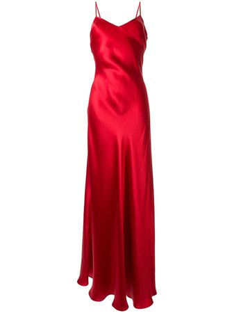 red Ralph Lauren Collection Evelyn silk slip dress