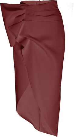 Acler Mancroft Folded Hip Midi Skirt