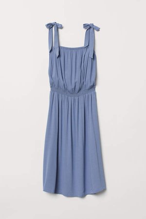 Creped Dress - Blue