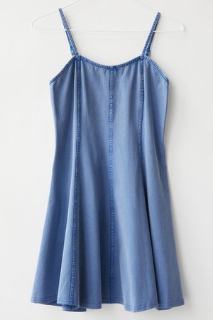 UO Audrey Chambray Mini Dress | Urban Outfitters