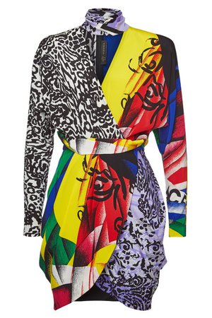Versace - Printed Silk Dress - multicolored