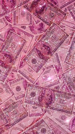 Glitter pink money