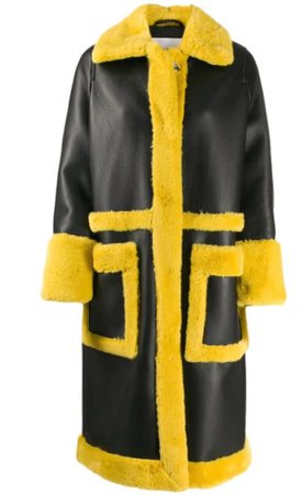 black & yellow coat