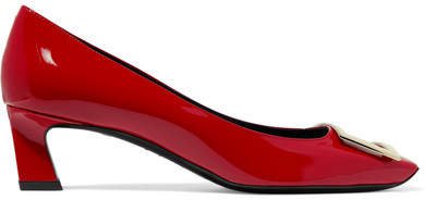 Trompette Embellished Patent-leather Pumps - Red