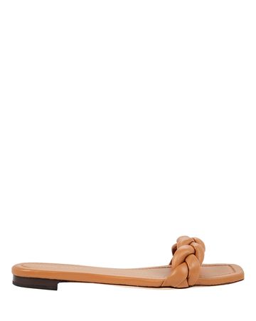 Loeffler Randall Jackson Braided Leather Slide Sandals | INTERMIX®