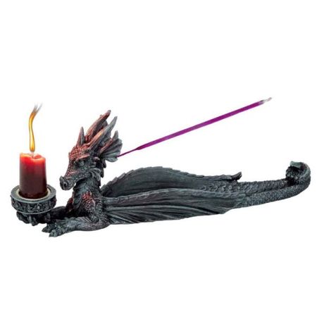 Dragon Incense Burner and Candle Holder - CC9386 - Medieval Collectibles
