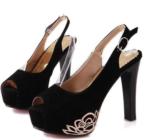 Amazon.com | ALUKAP Heels for Women Ladies Shoes Shoes Women Sandals Platform (Color : Black, Size : 13) | Sandals