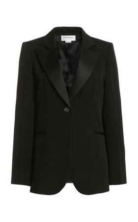 Single-Breasted Wool-Twill Tuxedo Blazer By Victoria Beckham | Moda Operandi