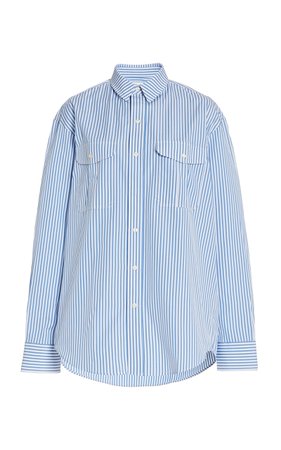 Oversized Striped Cotton Shirt By Wardrobe.nyc | Moda Operandi