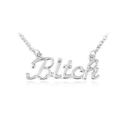 Bitch Letter Necklace For Birthday Party Gifts Choker Chains Fashion Jewelry | eBay