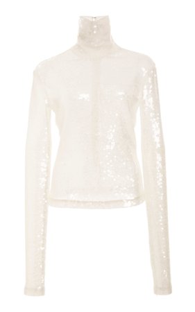 Stretch Sequins Fitted Ski Top by Sally LaPointe | Moda Operandi