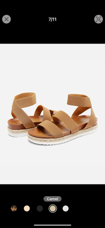 brown strapped sandals