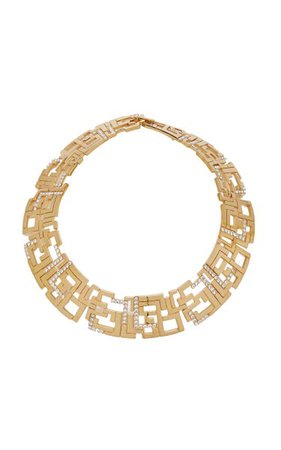 Goldie Crystal-Embellished Gold-Plated Brass Necklace By Leda Madera | Moda Operandi