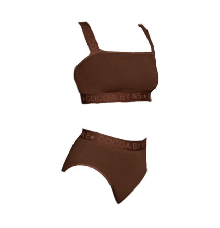 brown bra set