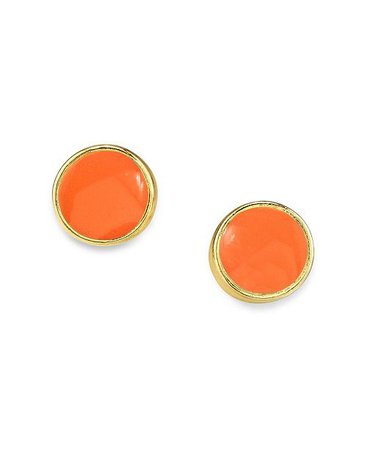 2028 14K Gold Dipped Small Round Enamel Stud Earring & Reviews - Fashion Jewelry - Jewelry & Watches - Macy's