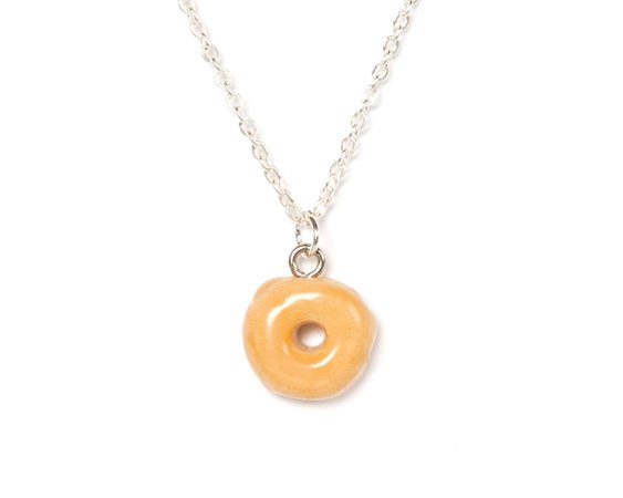 Donut Necklace. Miniature Food Jewellery. Realistic Doughnut | Etsy