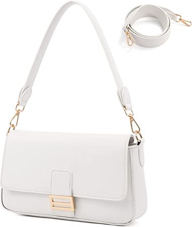 LOVEVOOK White Small Purse for Women, Small Shoulder Bag Crossbody Bags Clutch Purses Mini Handbags Shoulder Purse with 2 Removable Straps: Handbags: Amazon.com