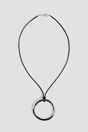 Ring Pendant Necklace Black | NA-KD