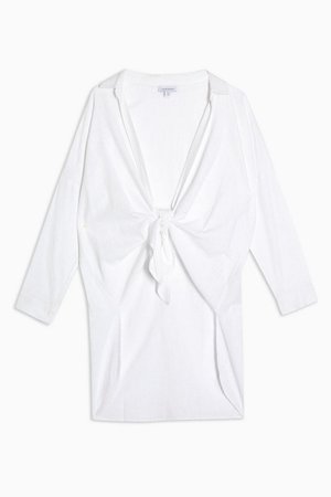White High Low Beach Shirt | Topshop