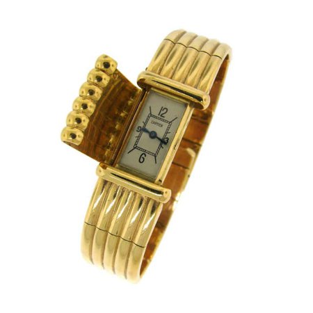 Rare Vintage Cartier Yellow Gold Watch / Bracelet at 1stDibs | cartier watch bracelet, vintage gold cartier watch, cartier gold watch bracelet
